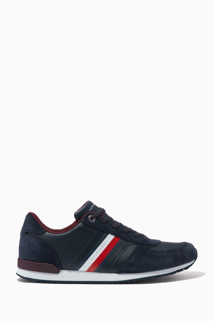 

Iconic Mix Sneakers in Leather, Blue