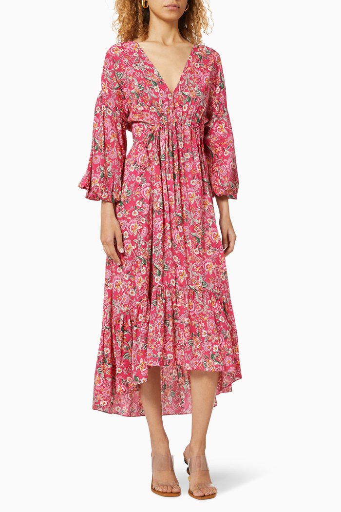 

Johanna Floral Cotton-Blend Dress, Pink