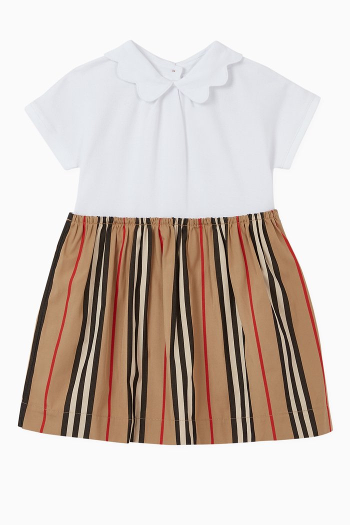 

Icon Stripe Skirt Cotton Piqué Bodysuit, White
