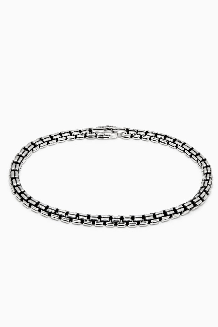 

Double Box Chain Bracelet in Sterling Silver, 4mm
