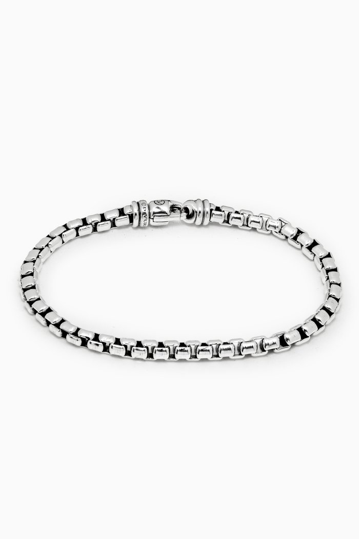 

Large Box Chain Bracelet in Sterling Silver, 5mm