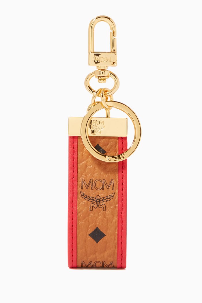 

Keyring in Visetos & Nappa, Red