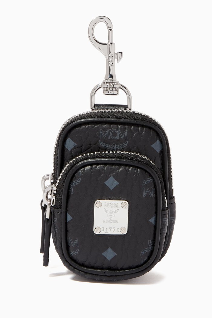 

Pouch Charm in Visetos, Black