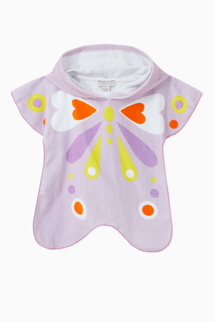 

Butterfly Cotton Hooded Towel, Purple