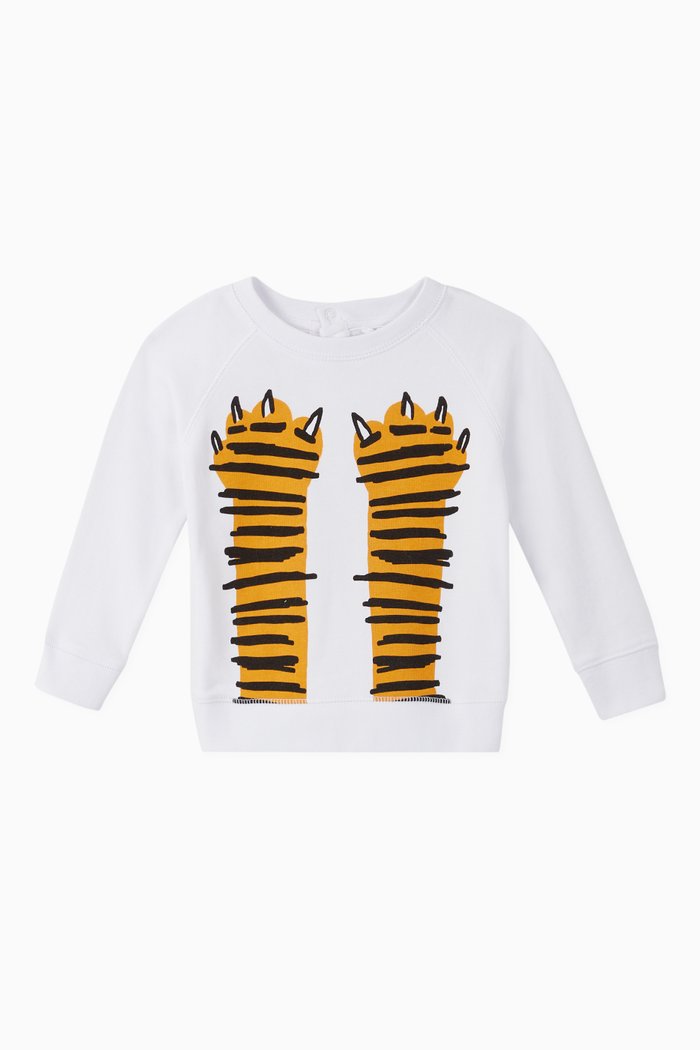 

Paws Up Organic Cotton Oversize Sweatshirt, White