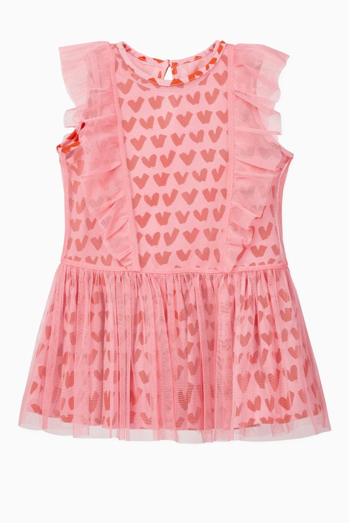 

Hearts Organic Cotton Tulle 2-in-1 Dress, Pink