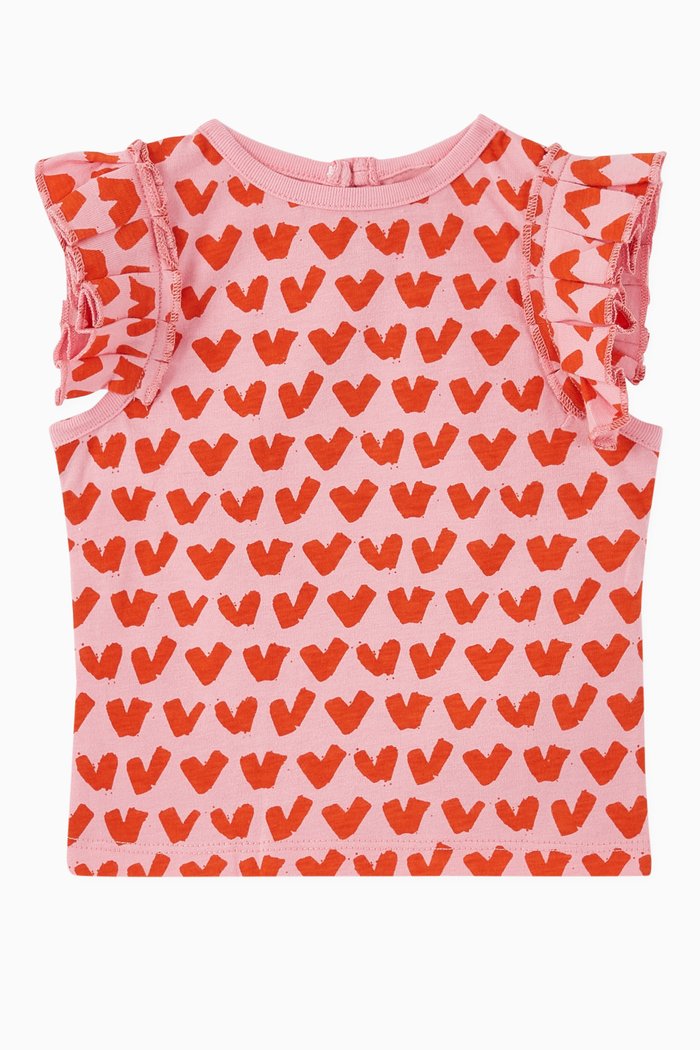 

Heart Organic Cotton T-shirt, Pink