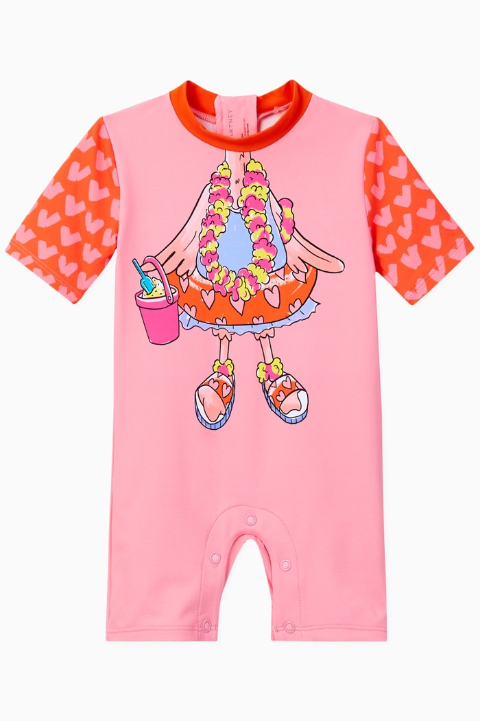 

Trompe-L'Oeil Flamingo Swim All-In-One, Multicolour