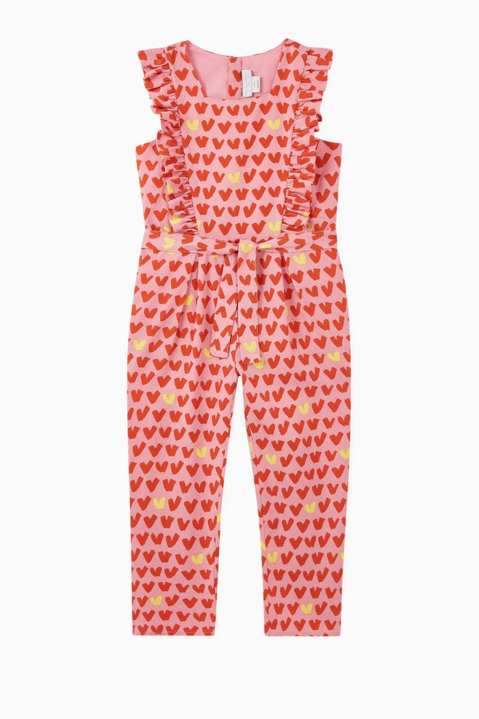 

Hearts Twill Jumpsuit, Pink
