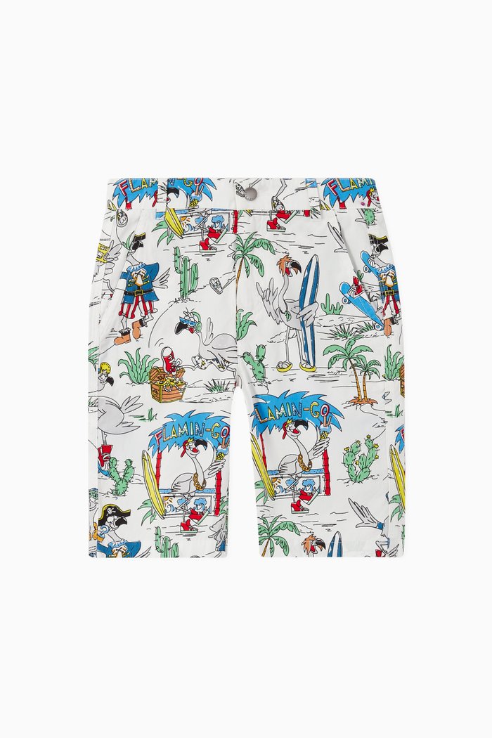 

Flamingo Land Organic Cotton Shorts, White