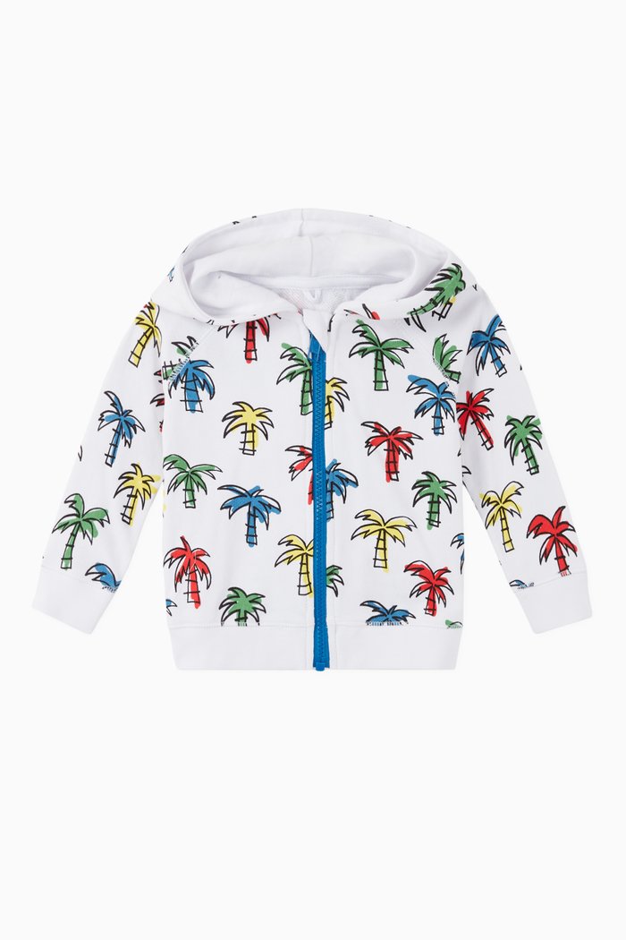 

Doodly Palms Organic Cotton Hoodie, White