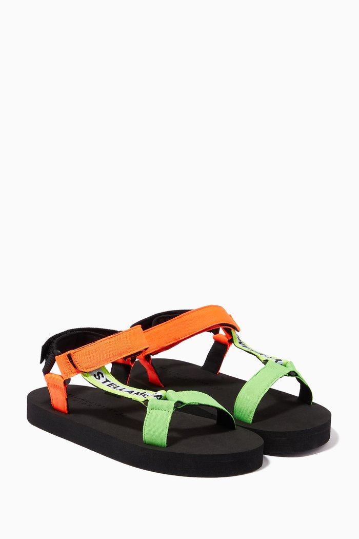 

Tape Sandals with Logo, Multicolour