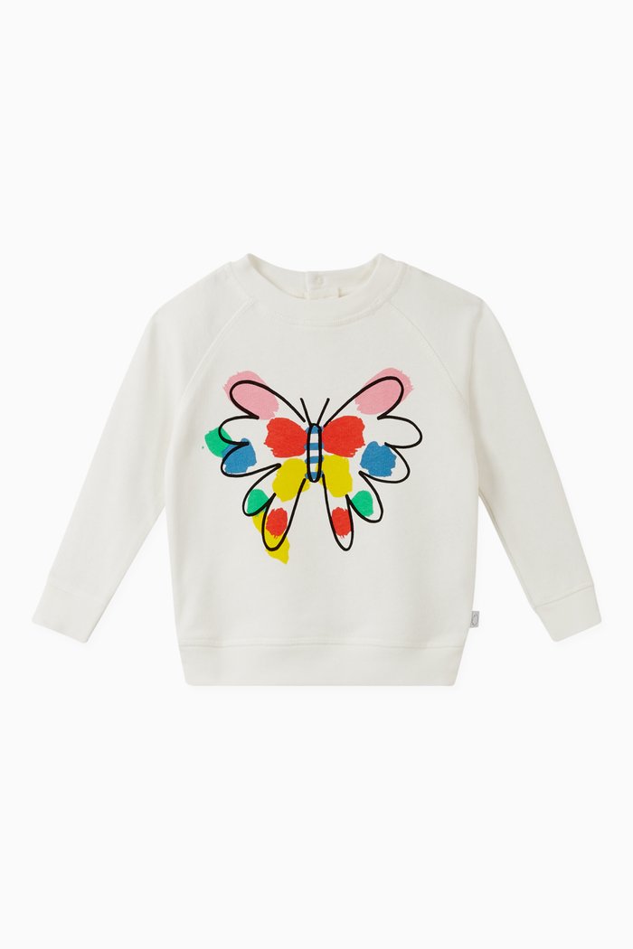 

Butterfly Organic Cotton Sweatshirt, White
