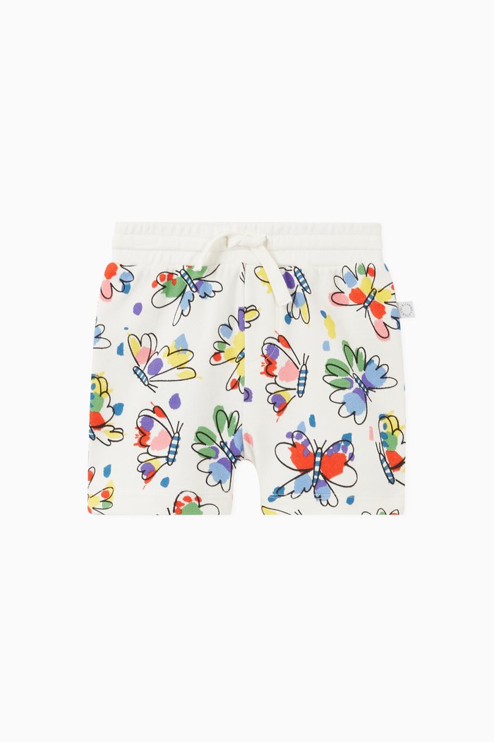 

Butterflies Organic Cotton Shorts, White