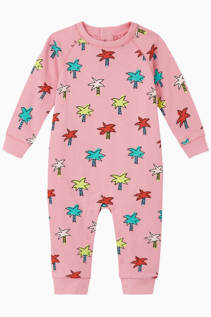 

Doodly Palms Organic Cotton Romper, Pink