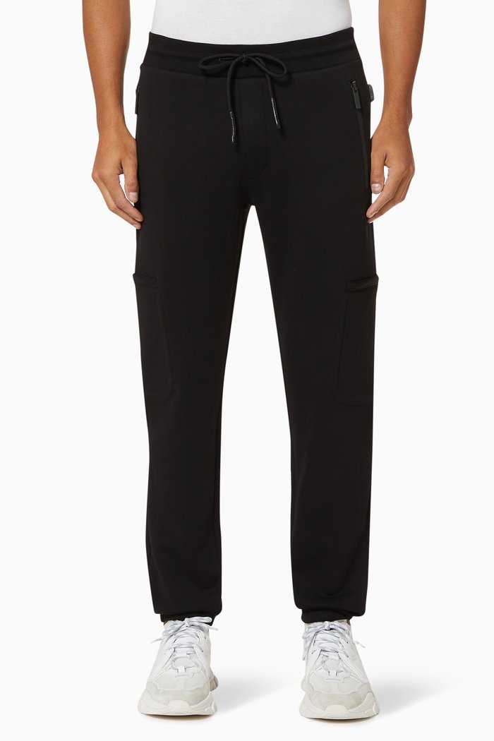 

Taped Joggers in Cotton, Black