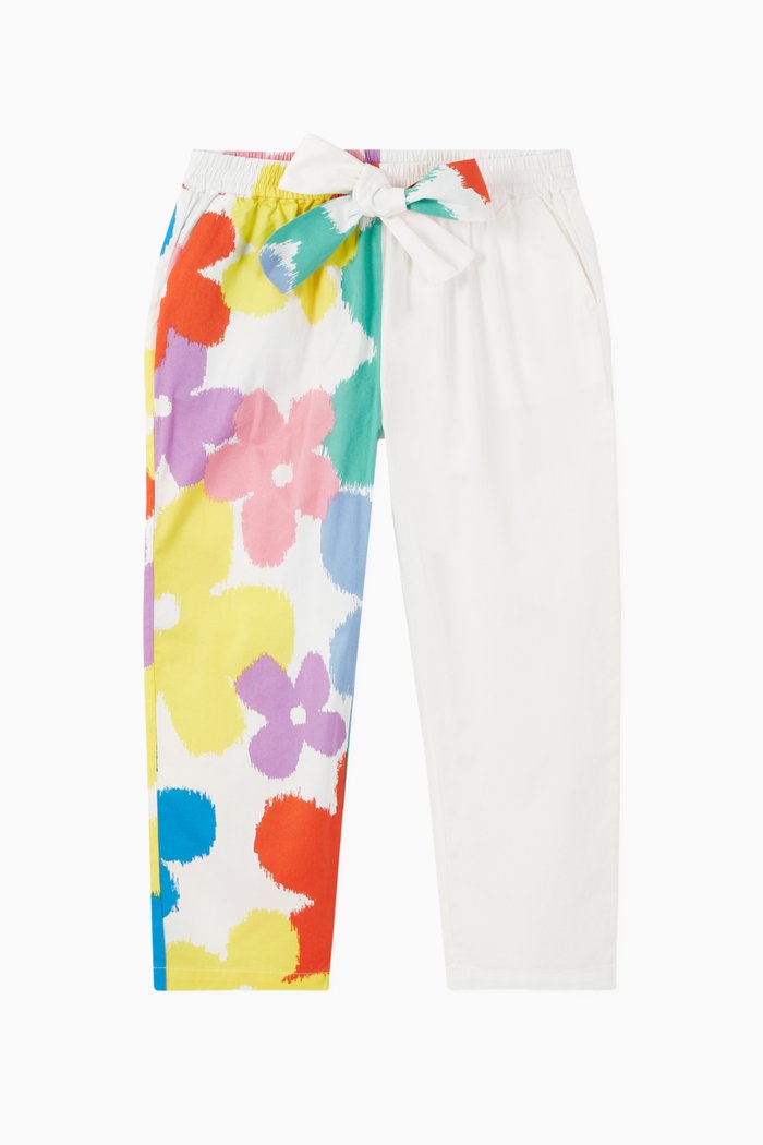 

Flower Organic Cotton Pants, White