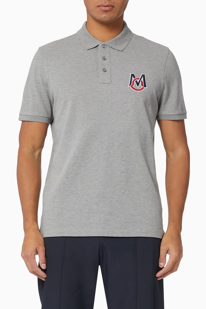 Cotton Piqué Polo, Grey