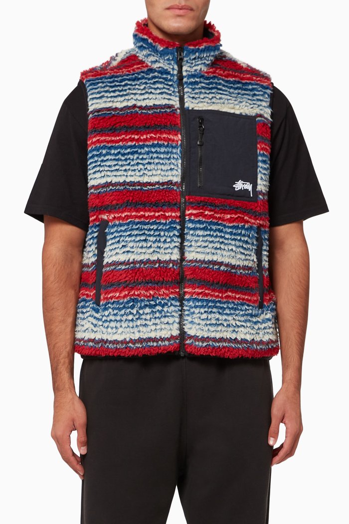 

Striped Sherpa Vest, Multicolour