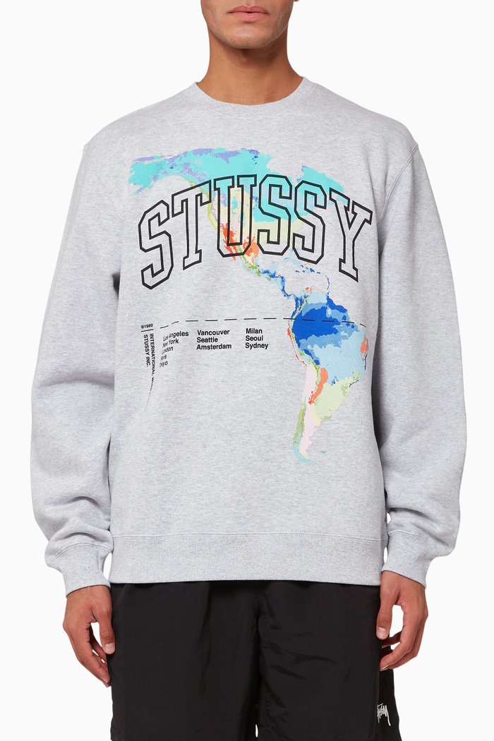 

Thermal Jersey Crewneck Sweatshirt, Grey