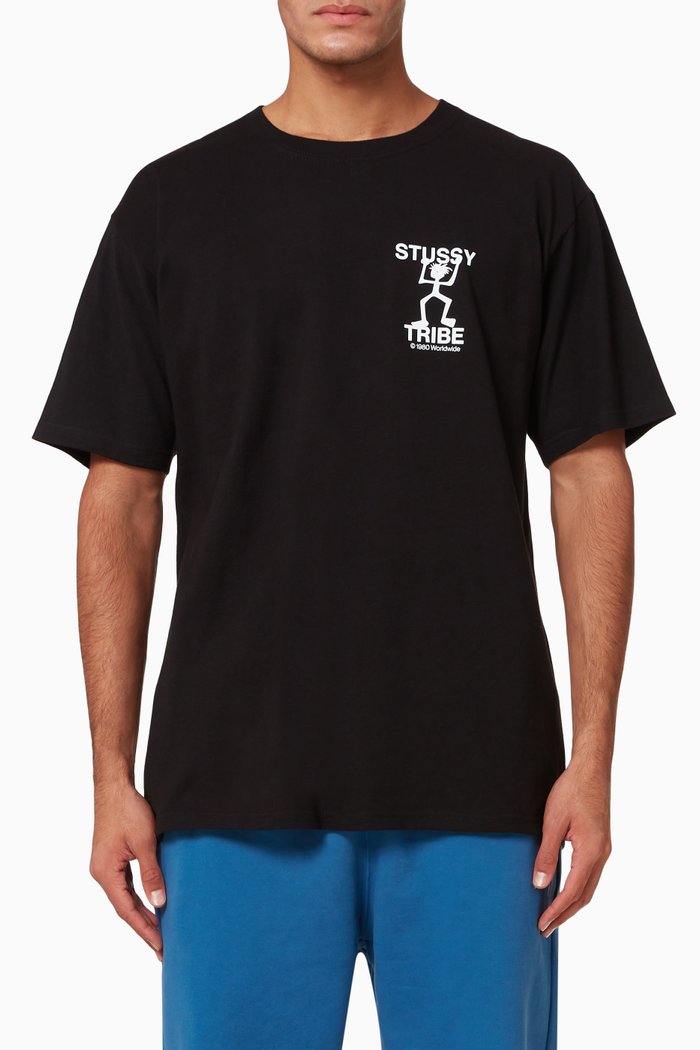 Warrior Tribe Jersey T-shirt, Black