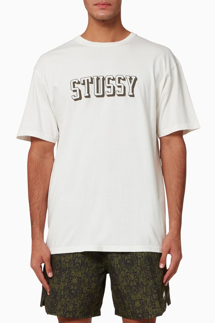 

3D Collegiate Dyed Jersey T-shirt, White
