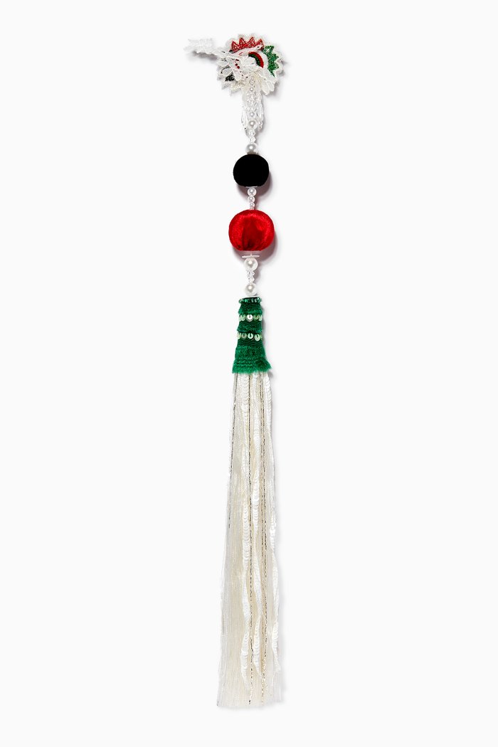 

Spanish Satin Tarboush Brooch, Multicolour