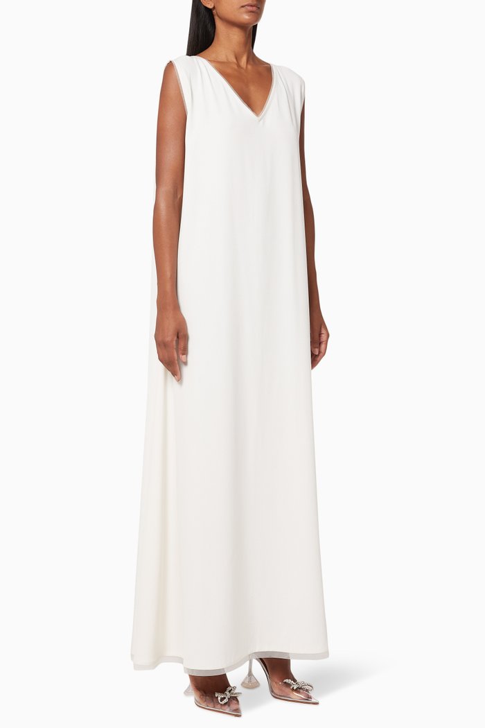 

Spanish Satin Inner Dress, White