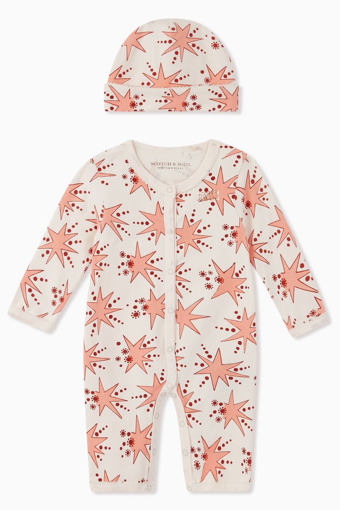 Print Organic Cotton Baby Gift Set, Pink
