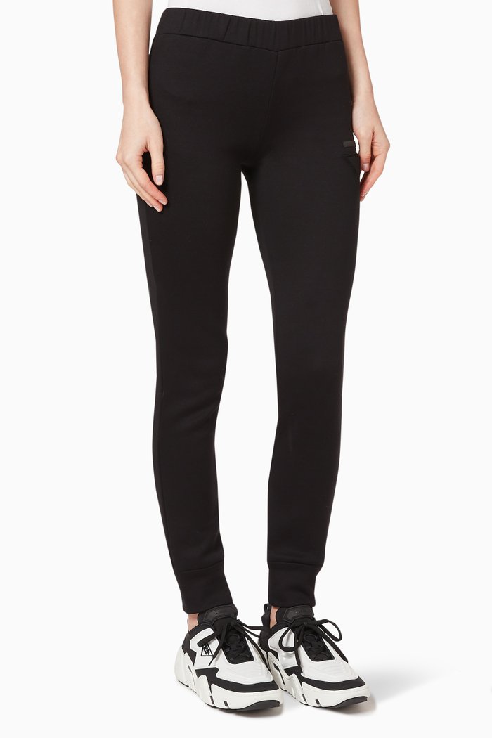

Technical Cotton Fleece Jogging Pants, Black