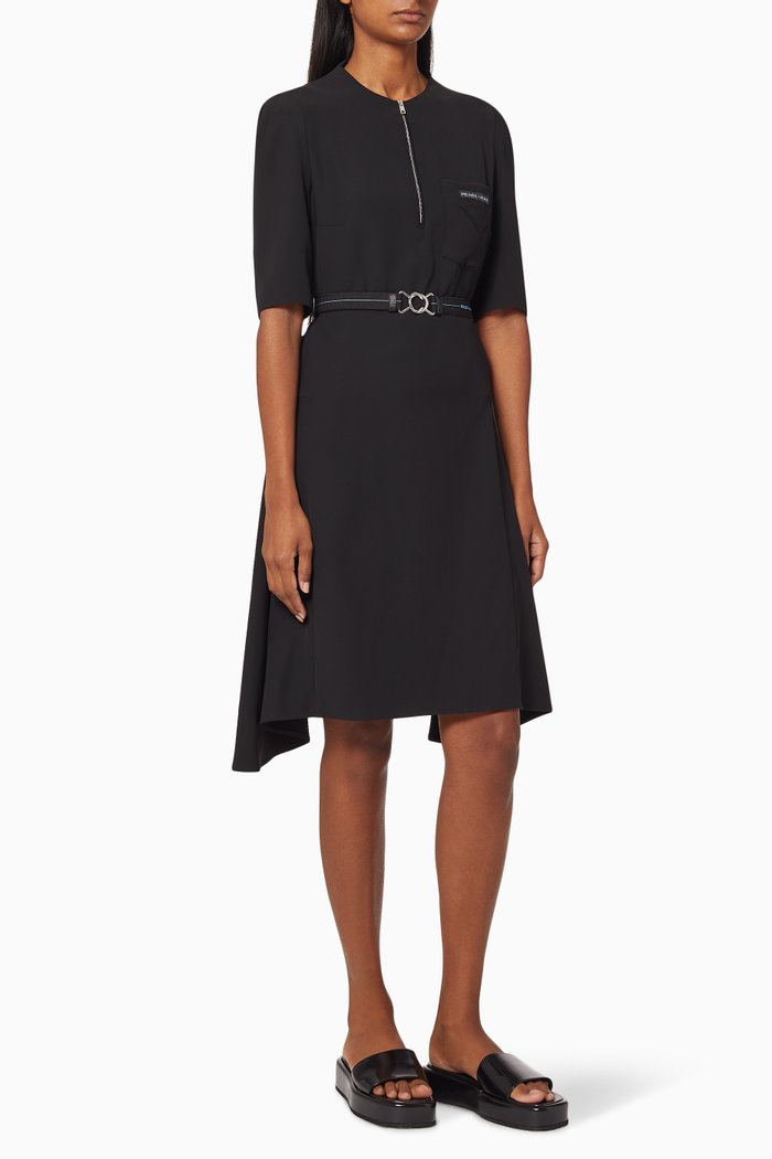 

Technical Broadcloth Dress, Black