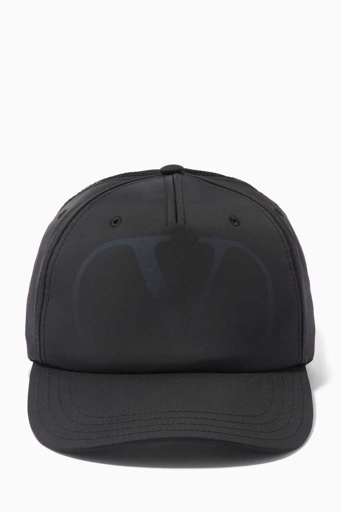 

Valentino Garavani VLOGO Baseball Cap in Nylon, Black