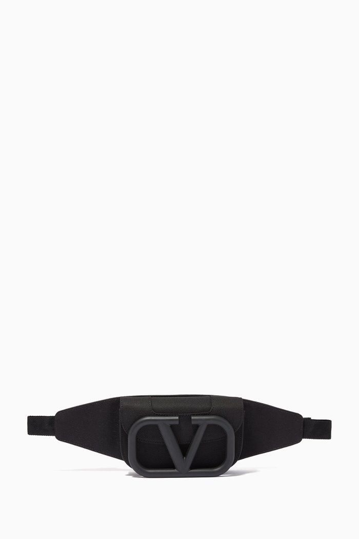 Valentino Garavani Supervee Belt Bag in Nylon, Black