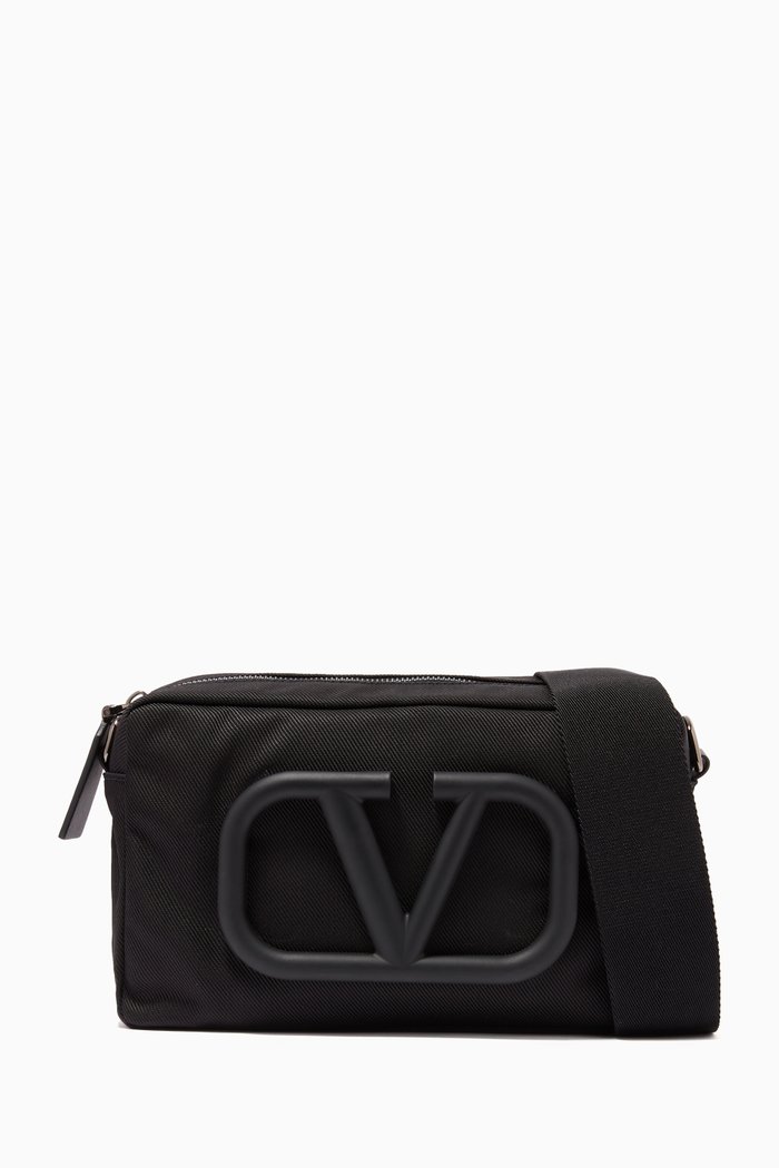 

Valentino Garavani VLOGO Supervee Crossbody Bag in Nylon, Black