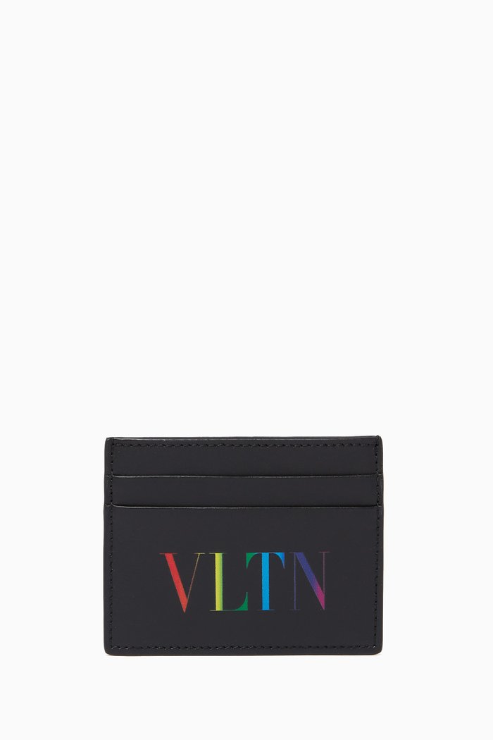 

Valentino Garavani VLTN Cardholder in Calfskin, Black