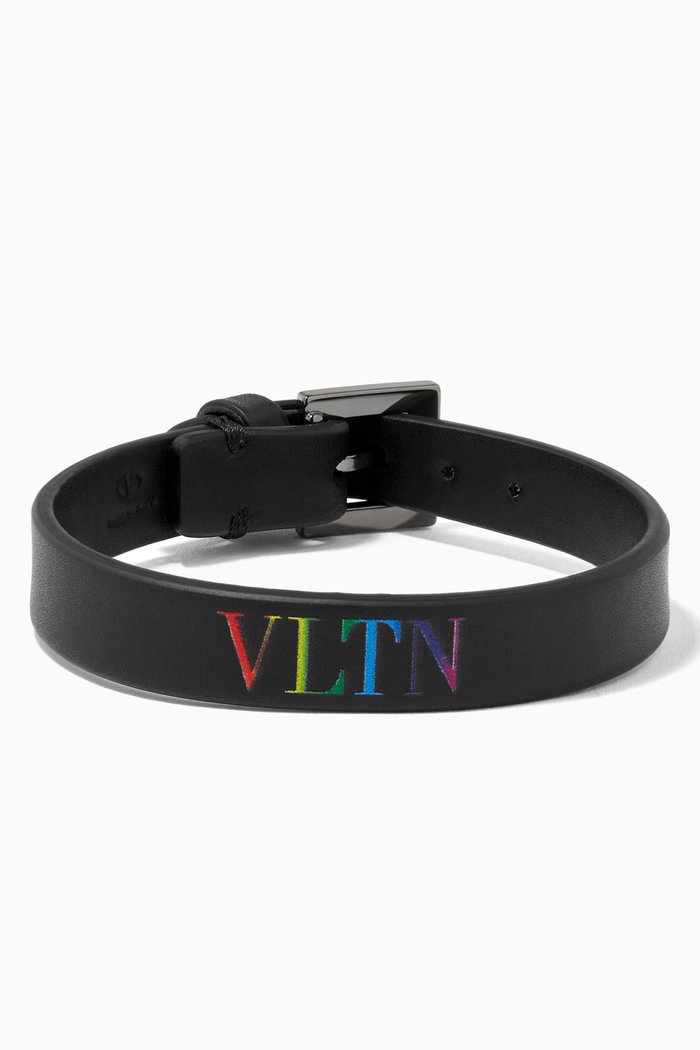

Valentino Garavani VLTN Bracelet in Calfskin, Black