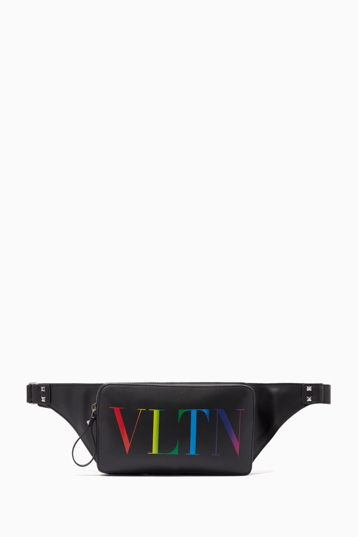 

Valentino Garavani VLTN Belt Bag in Calfskin, Black