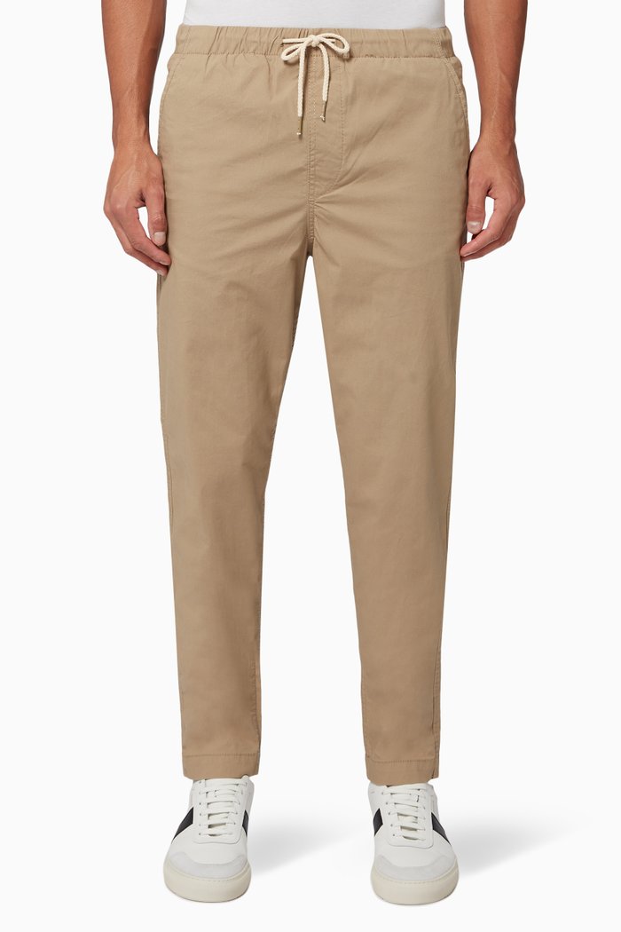 

Organic Cotton Tapered String Pants, Neutral