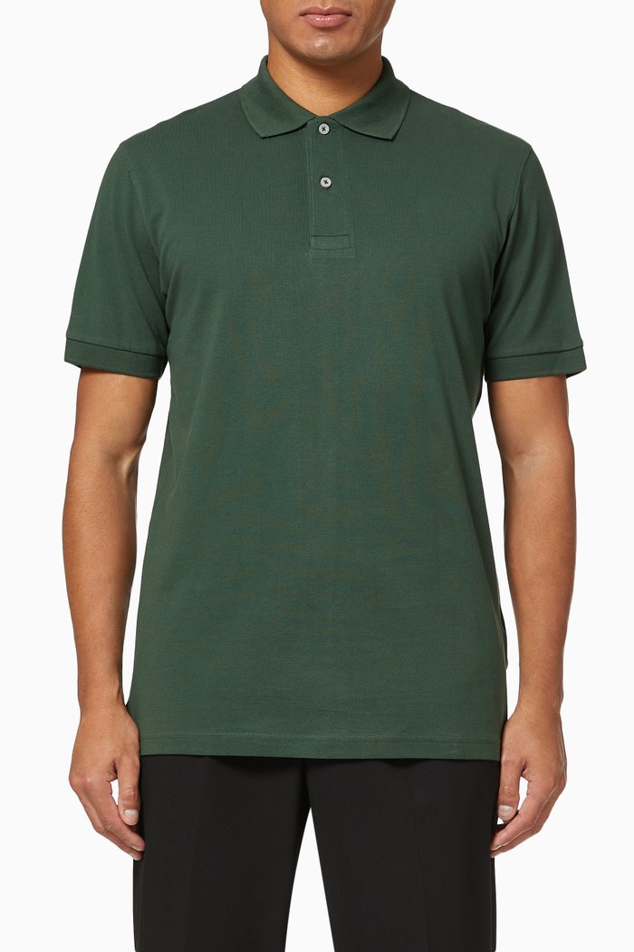 

Organic Cotton Pique Polo Shirt, Green