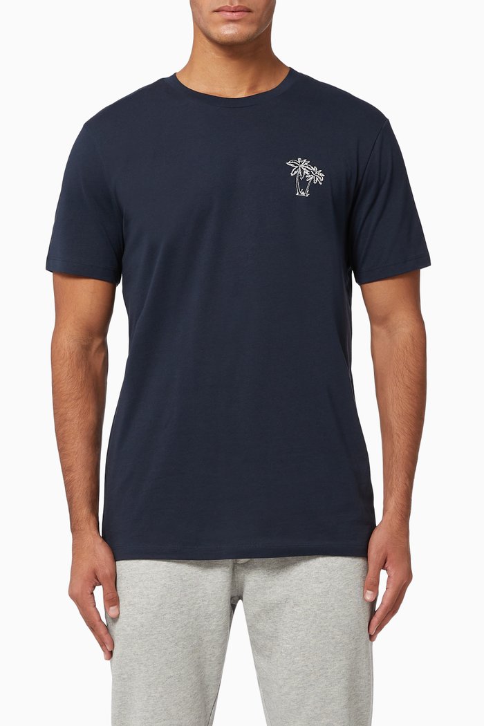 

Artwork Print Organic Cotton T-shirt, Blue