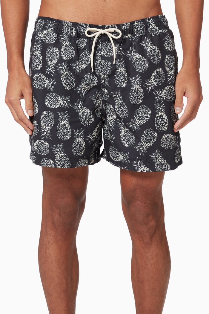 

Classic Printed Swim Shorts, Black