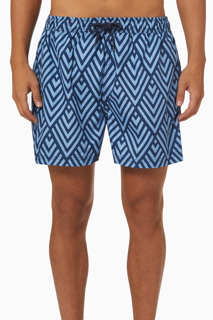 

Classic Printed Swim Shorts, Blue