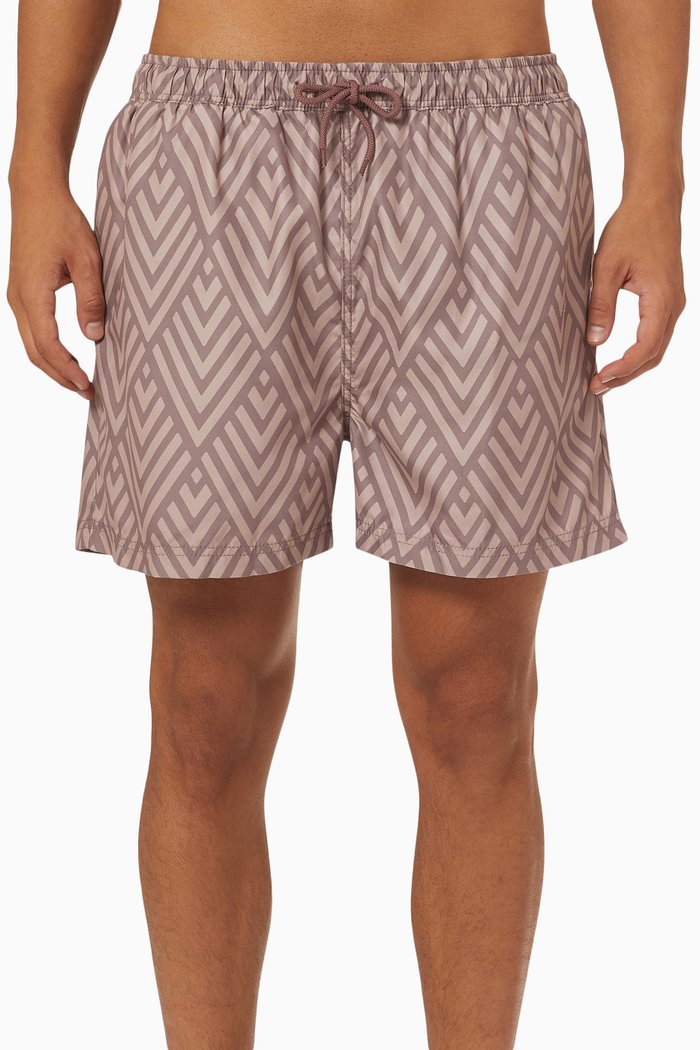 

Classic Printed Swim Shorts, Purple