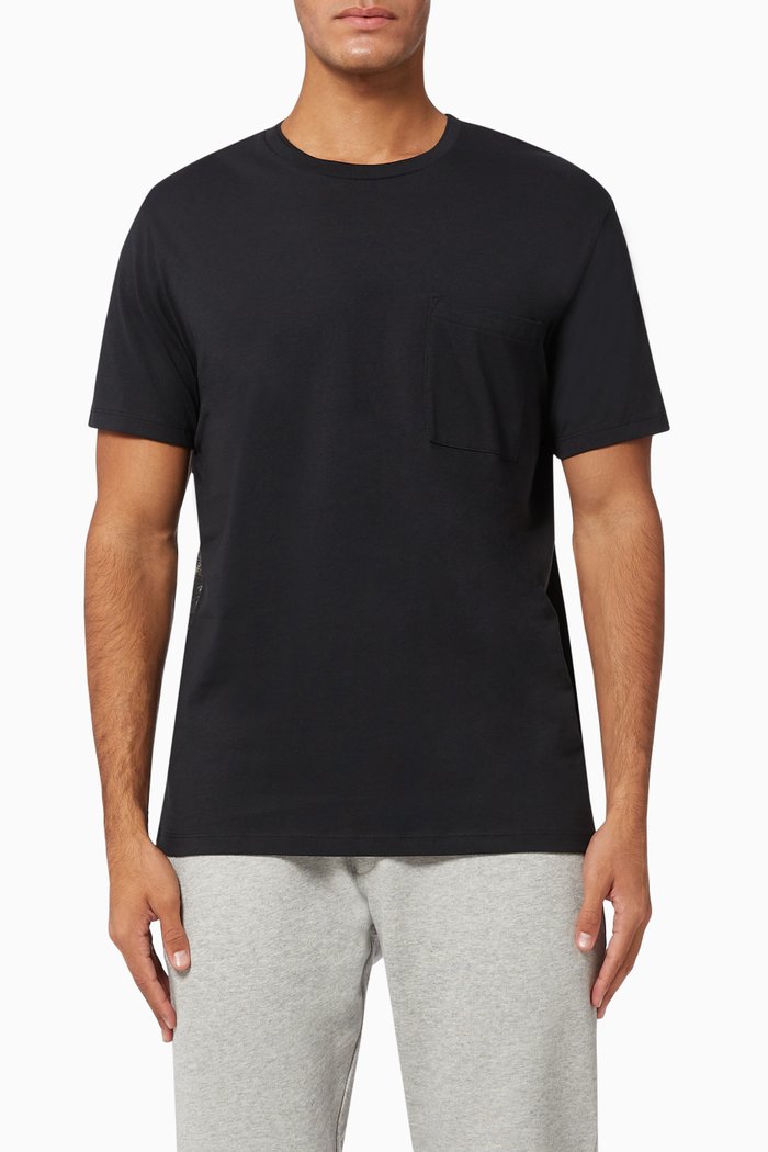 

Oliver Print Cotton T-shirt, Black