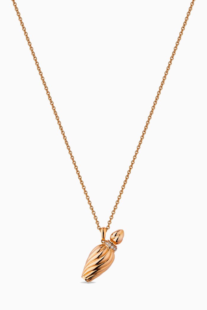 

Merwad Necklace with Diamonds in 18kt Rose Gold, Small