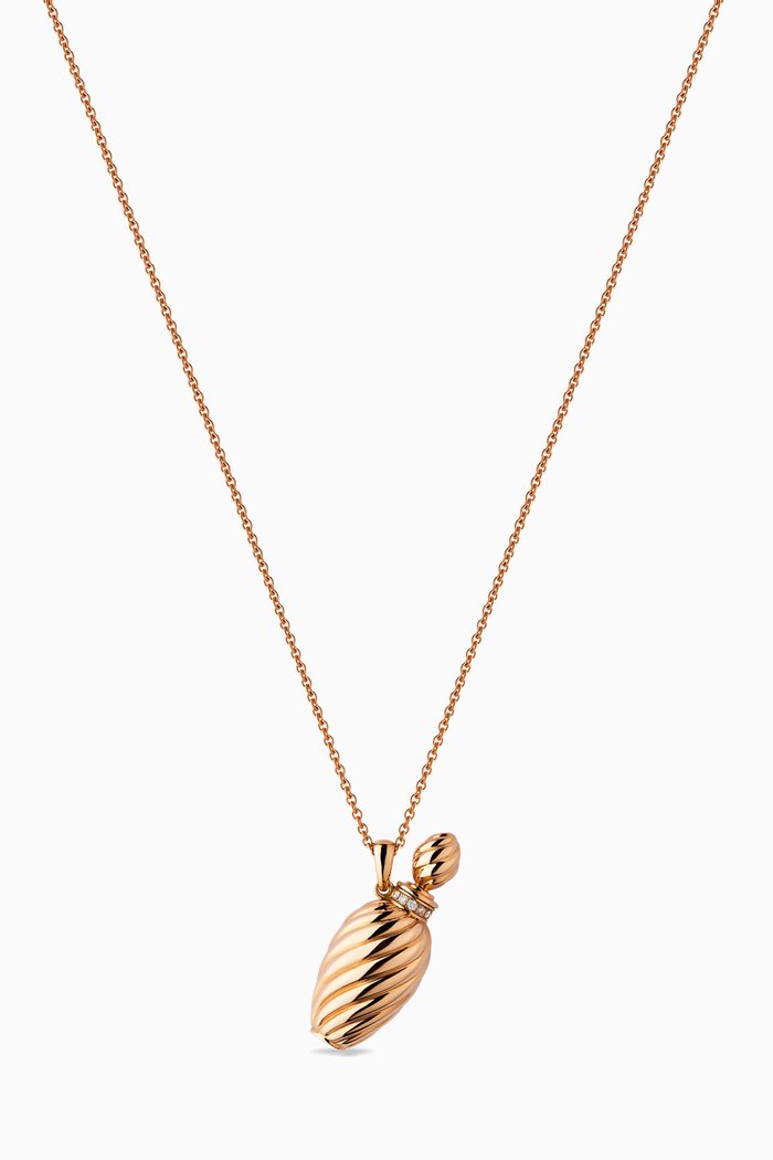 

Merwad Necklace with Diamonds in 18kt Rose Gold, Medium