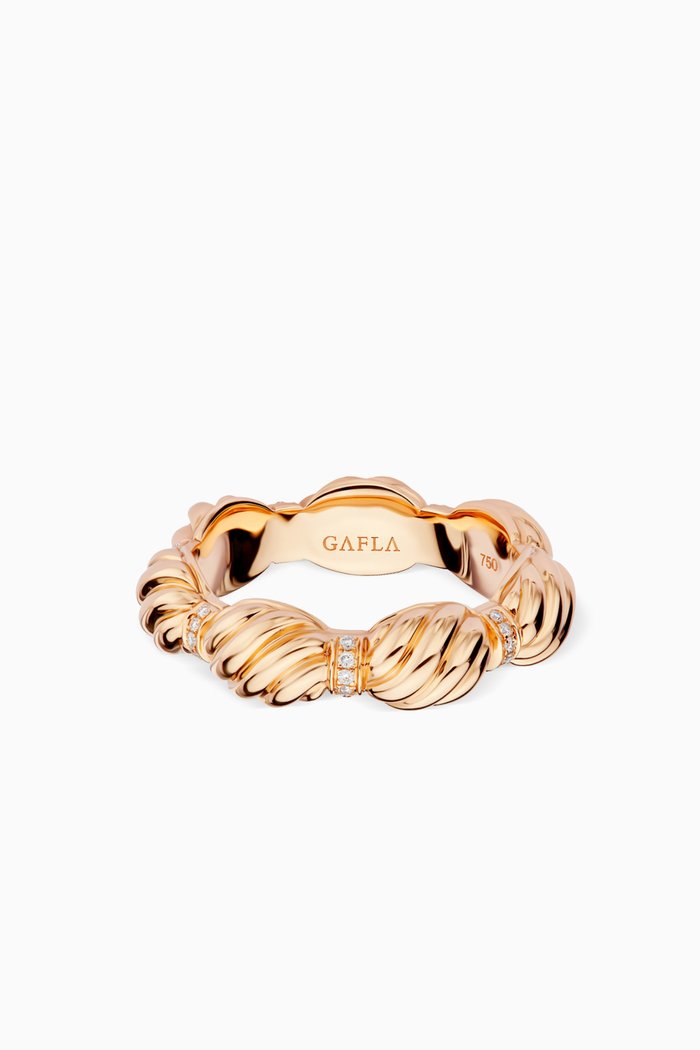 

Merwad Coil Ring with Diamonds in 18kt Rose Gold