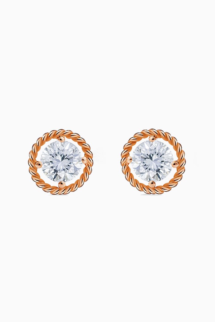 

Salasil Earrings with Diamond in 18kt Rose Gold, Small