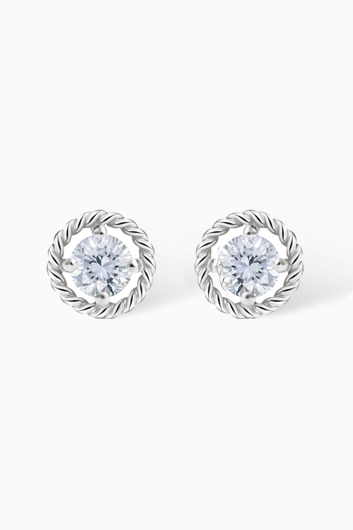

Salasil Earrings with Diamond in 18kt White Gold, Mini