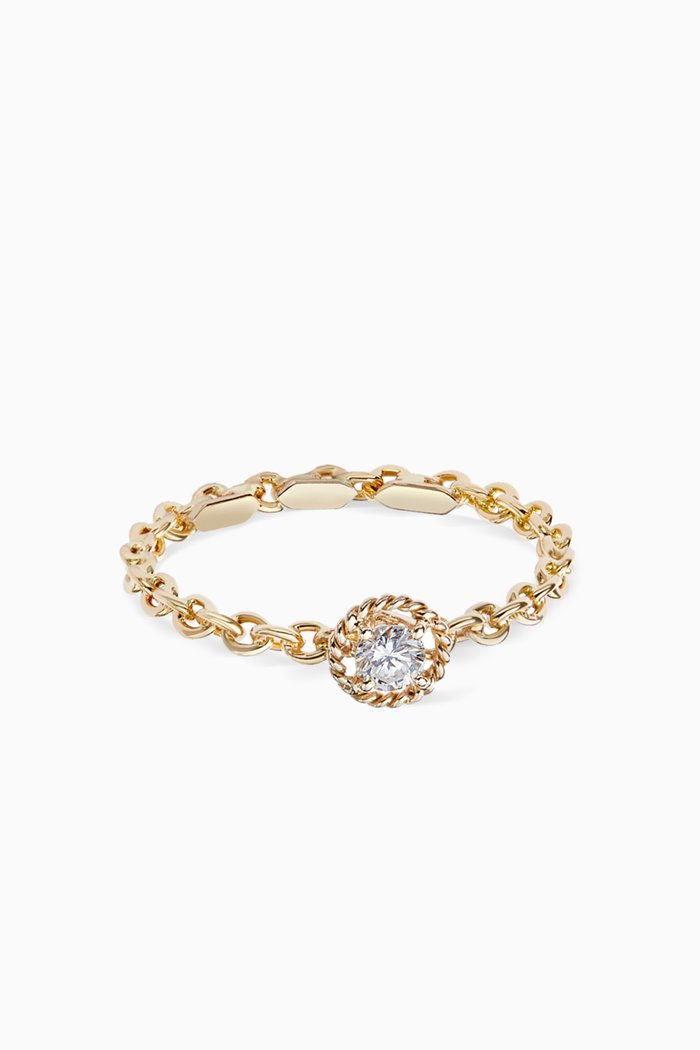 

Salasil Ring with Diamond in 18kt Yellow Gold, Small
